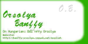 orsolya banffy business card